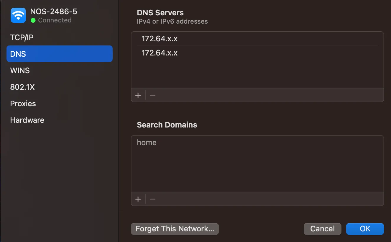 macOS DNS Resolver Options