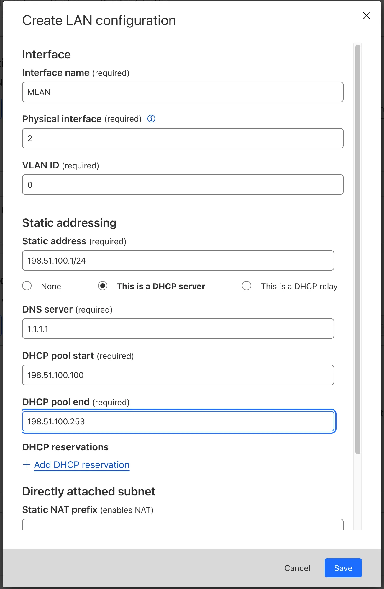 An example of how to configure you Magic WAN Connector LAN